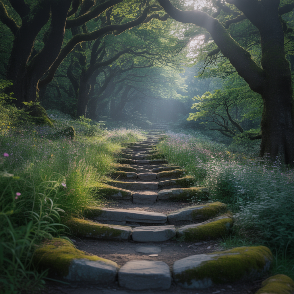 Chemin forestier paisible