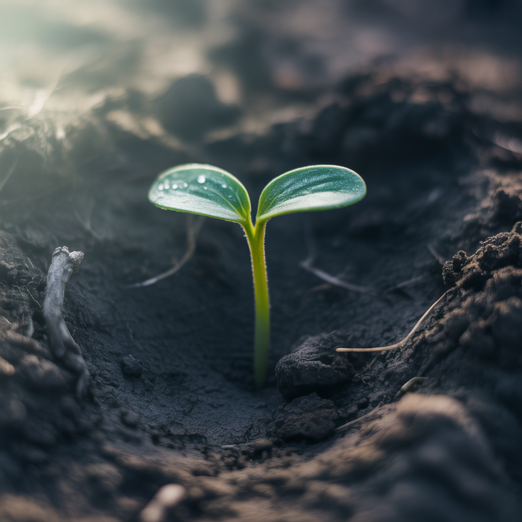 Feuilles de plante en croissance