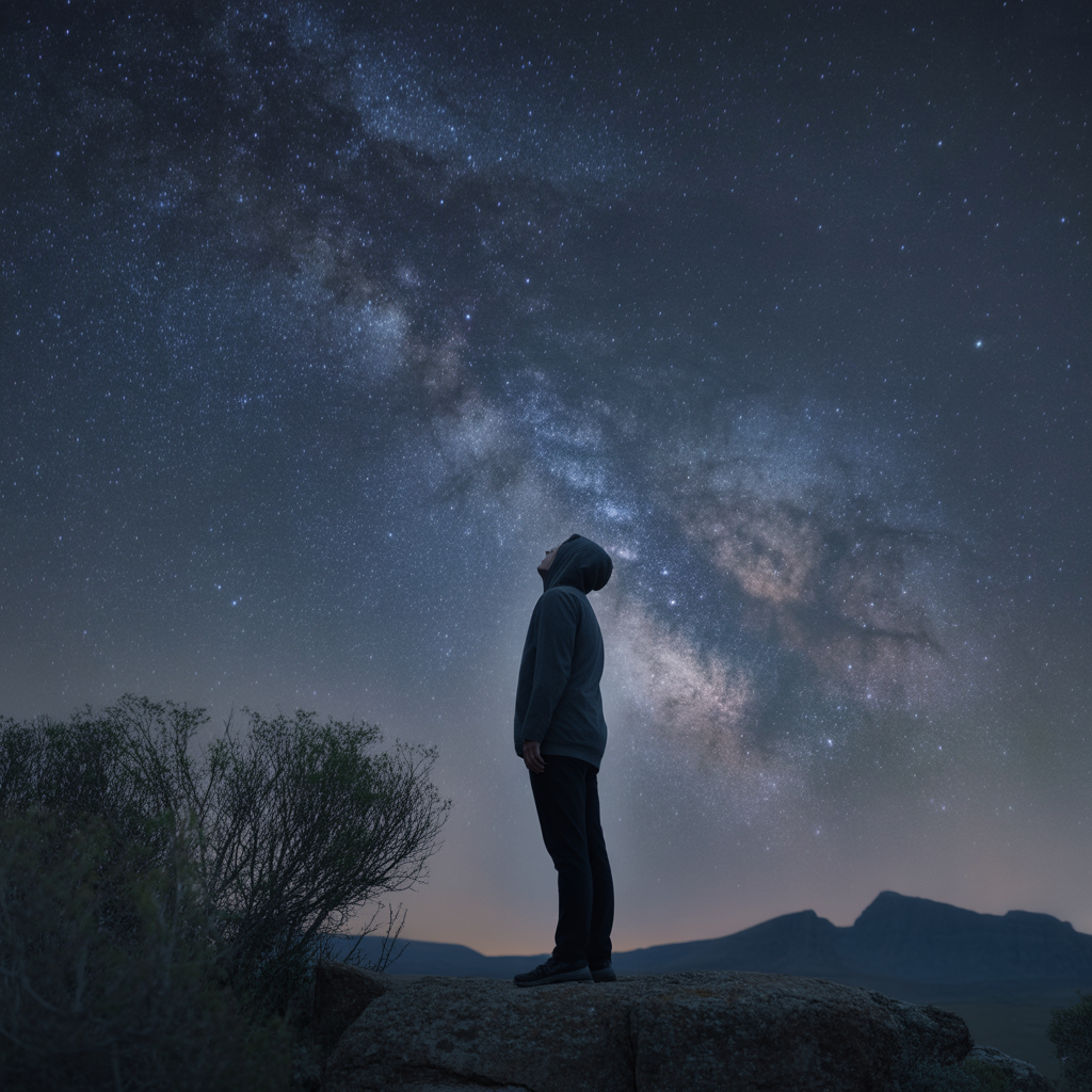Ciel étoilé et contemplation